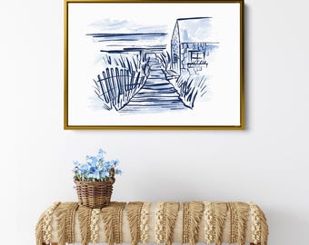 Coastal Landscape Decor | "Dune Walk" – Art Print and Canvas
