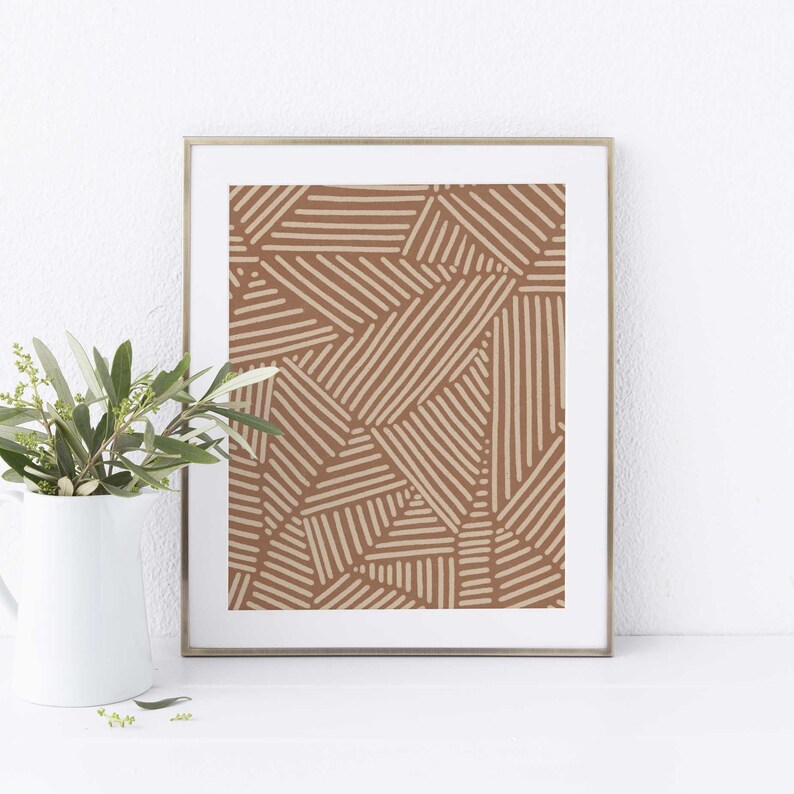 Rust Print Burnt Orange Wall Art Modern Minimalist Decor Etsy
