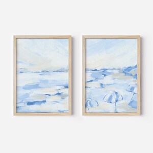 Coastal Painting Diptych | "August Daze" - Set of 2 - Art Prints or Canvases image 4