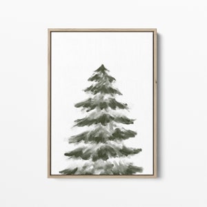Pine Tree Art | Modern Minimalist Decor for Scandi Style Artwork and Nordic Winter Pine Wall Art | Art Print or Canvas