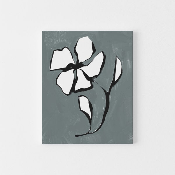 Neutral Farmhouse Artwork Modern Floral Decor Botanical Black White Bohemian Wall Art | "Farmhouse Botanicals, No. 1" - Art Print or Canvas