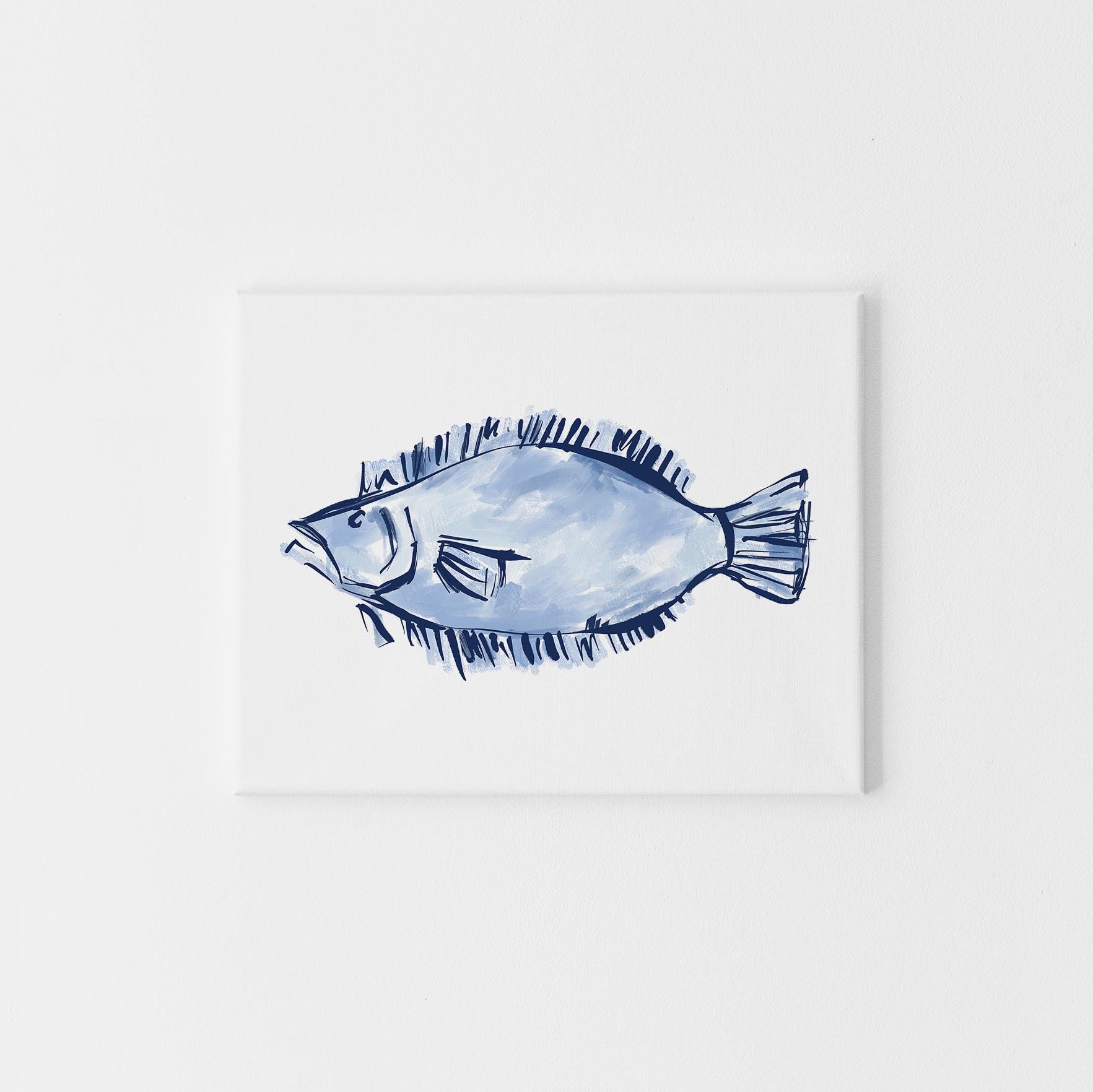 Blue Fish Coastal Wall Art | 
