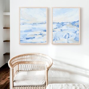 Coastal Painting Diptych | "August Daze" - Set of 2 - Art Prints or Canvases image 9