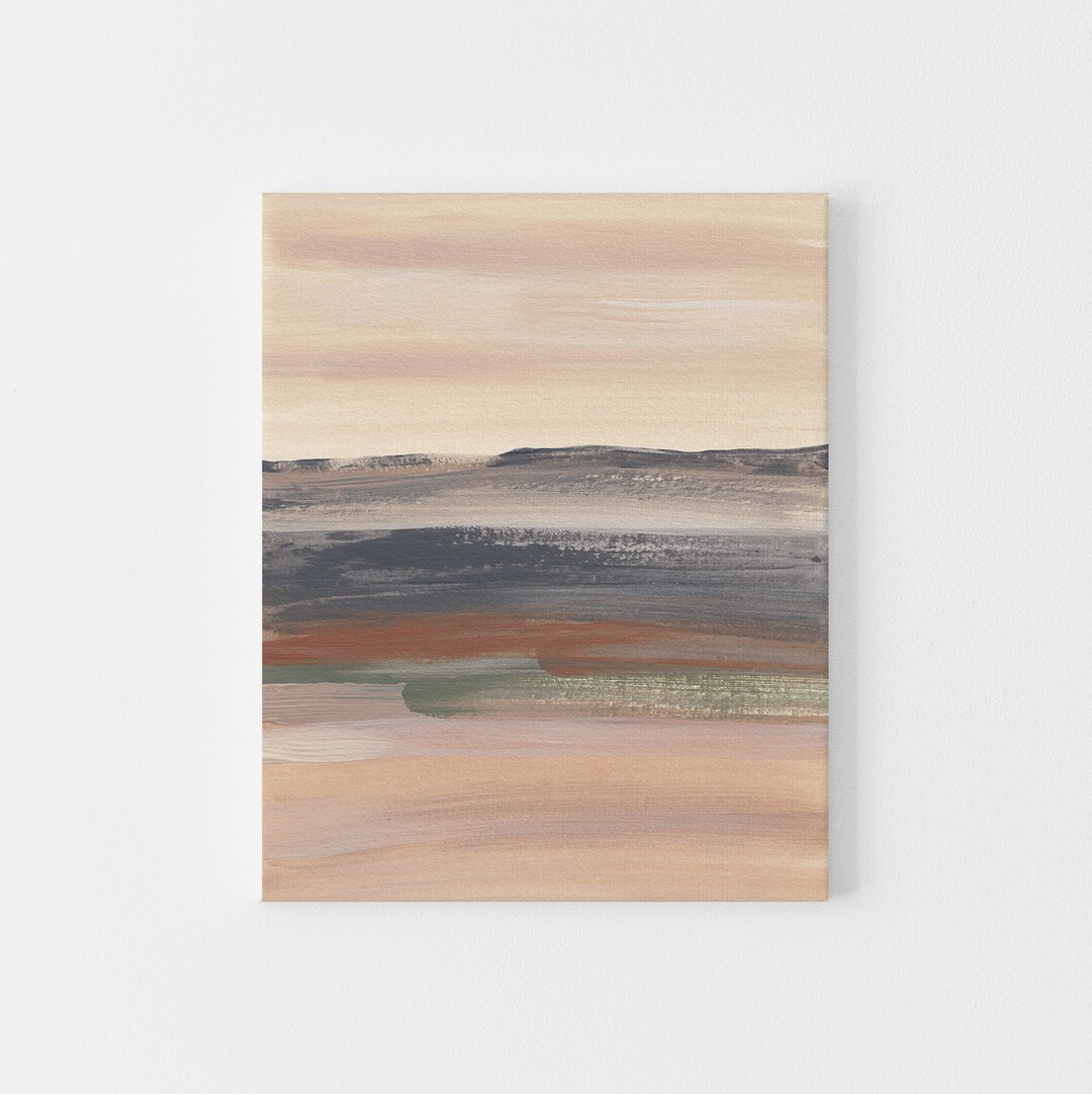 Desert Art Modern Minimalist Painting Abstract Landscape Southwestern ...