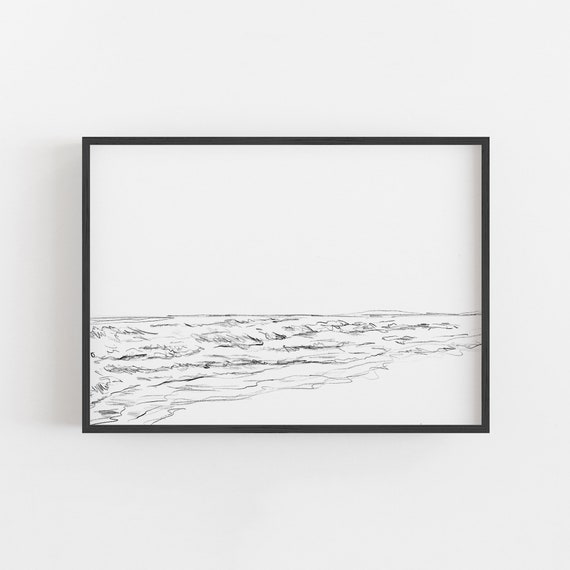 Coastal Wall Art Seascape Art Ocean Print Modern Minimalist - Etsy