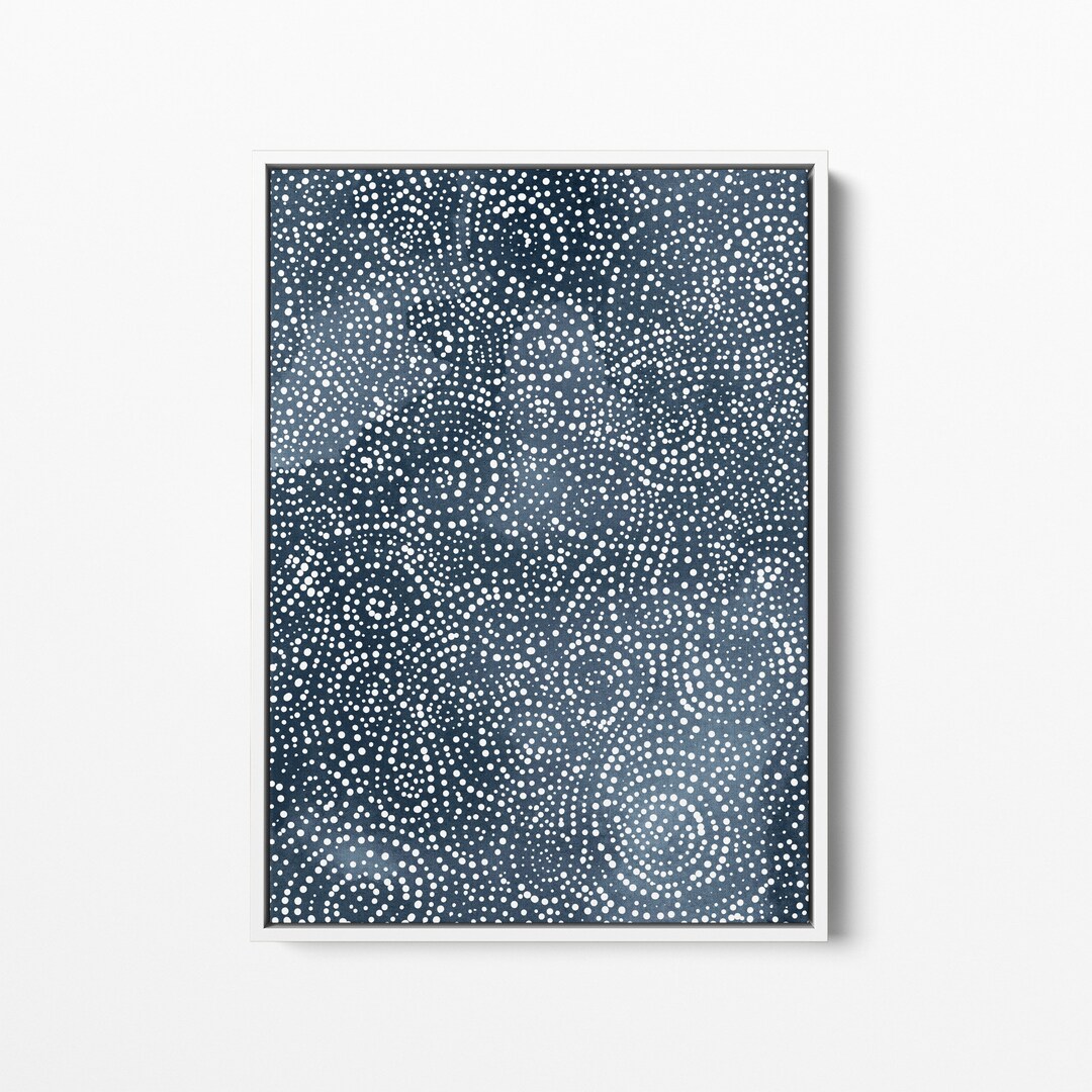Starry Night Watercolor | Blue and White Abstract Painting for ...