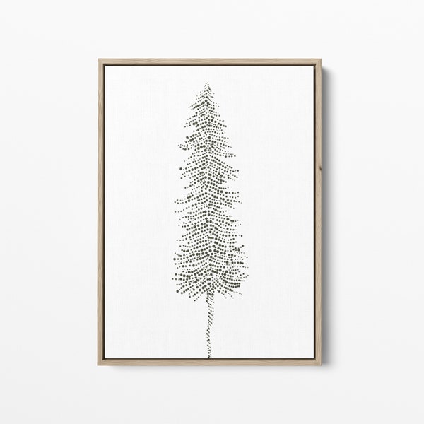 Nordic Pine Tree Art Modern Scandinavian Style Decor Forest Woodland Minimalist Wall Art | "Nordic Pine Tree, No. 1" - Art Print or Canvas