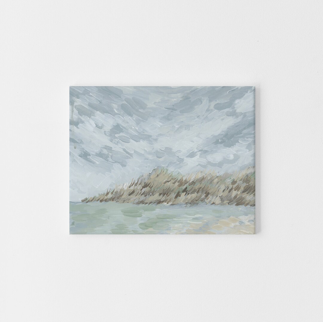 Beach Painting Coastal Wall Artwork Modern Beachscape Seaside Cottage