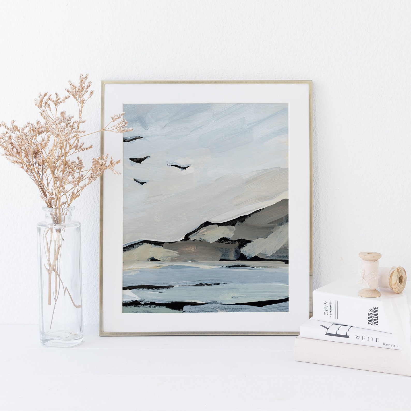 Oceanscape Painting Modern Beach Nursery Artwork Ocean Decor Etsy