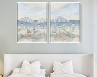 Coastal Seascape Diptych | "Dreams of Summer" - Set of 2 - Art Prints or Canvases