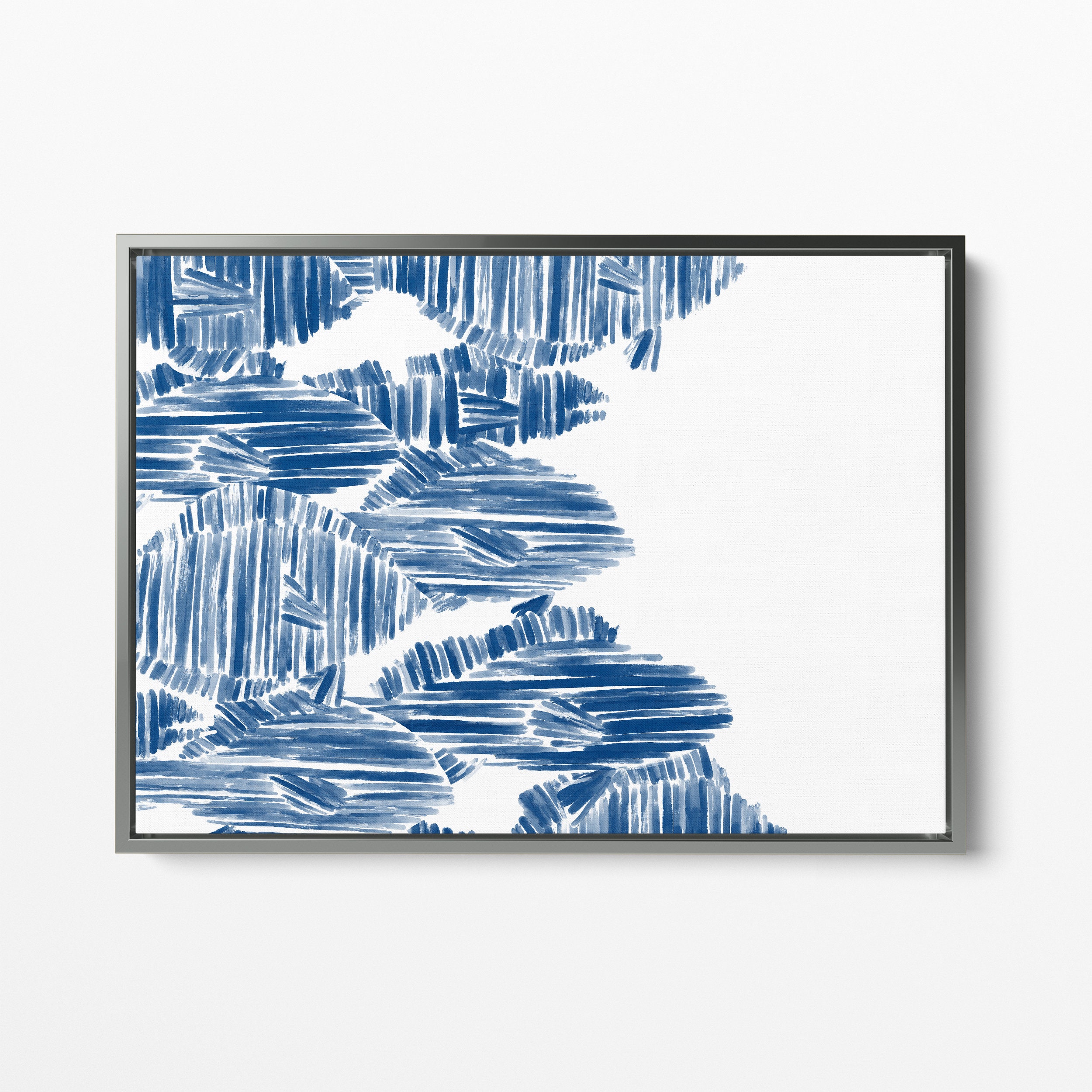 Modern Beach House Artwork | Minimalist Coastal Fish Statement Art for Chic Mantle Decor | "Sea Life Rhythm" – Art Print or Canvas