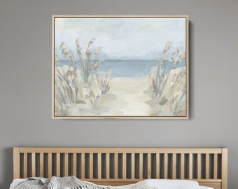 Neutral Dune Beach Painting | "On the Beach" - Art Print or Canvas
