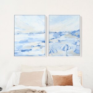Coastal Painting Diptych | "August Daze" - Set of 2 - Art Prints or Canvases image 11