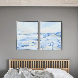 Coastal Painting Diptych | "August Daze" - Set of 2 - Art Prints or Canvases image 8