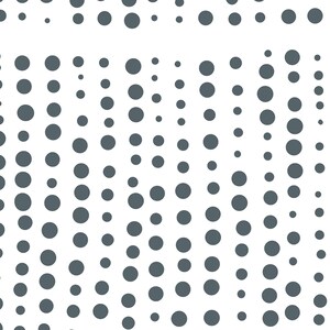 May include: A repeating pattern of gray circles of varying sizes on a white background. The circles are arranged in vertical rows, with the largest circles at the bottom of each row and the smallest circles at the top.