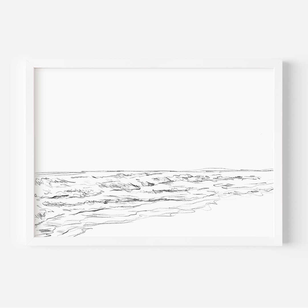 Coastal Wall Art | Seascape Art Ocean Print for Modern Minimalist Beach ...