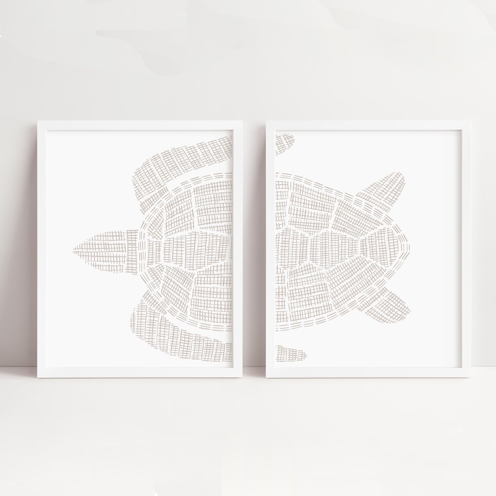 Loggerhead Decor | "woven Sea Turtle Diptych" - Set of 2 - Wall Art ...