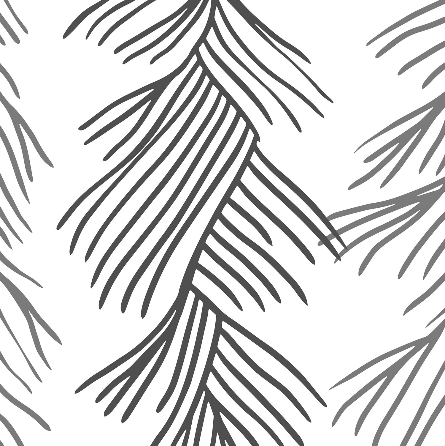 Modern Pine Tree Art Gray and White Minimalist Winter Lodge Etsy