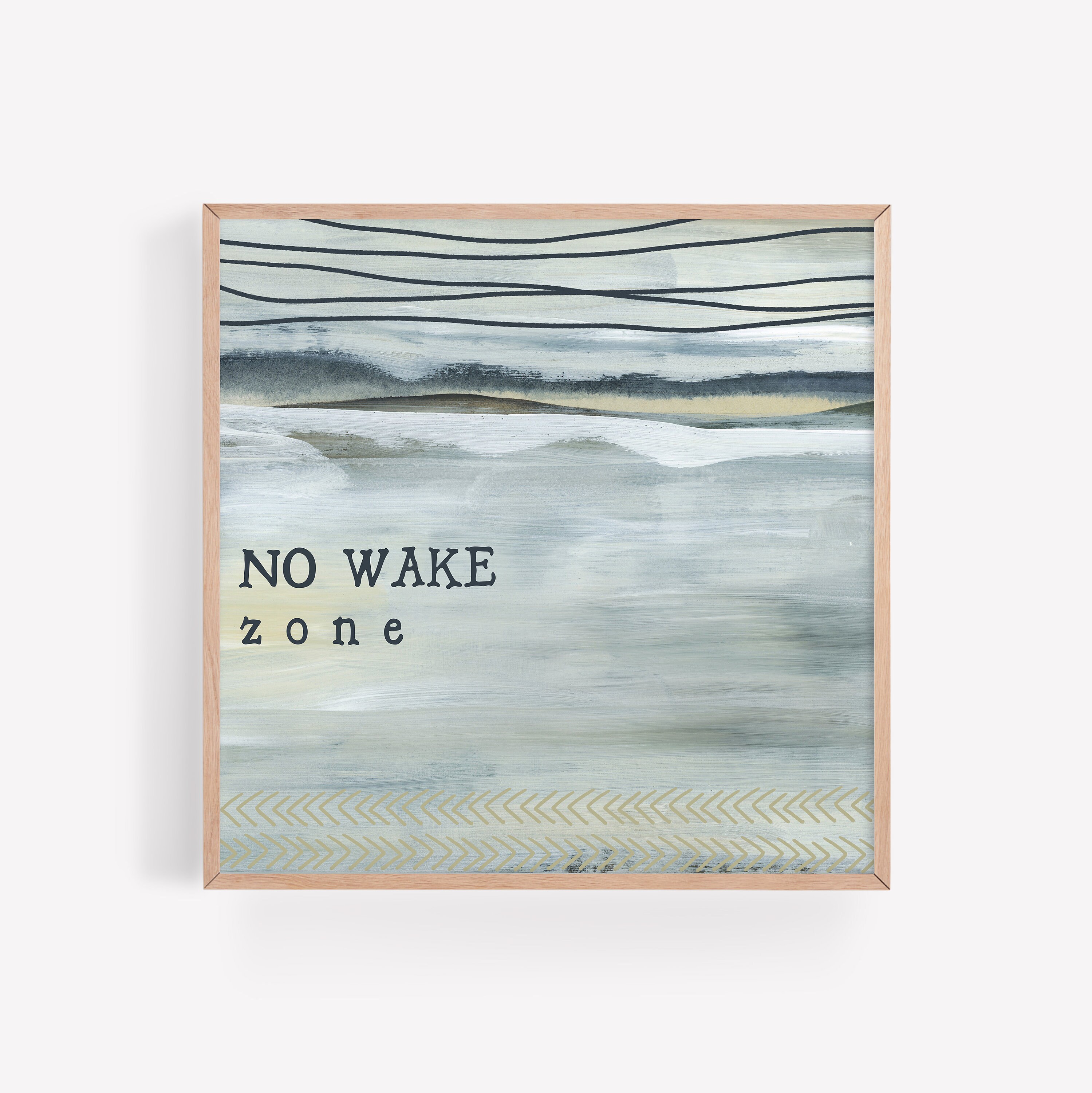 No Wake Zone Print Lake House Decor Modern Lakehouse Artwork Gift Ide…