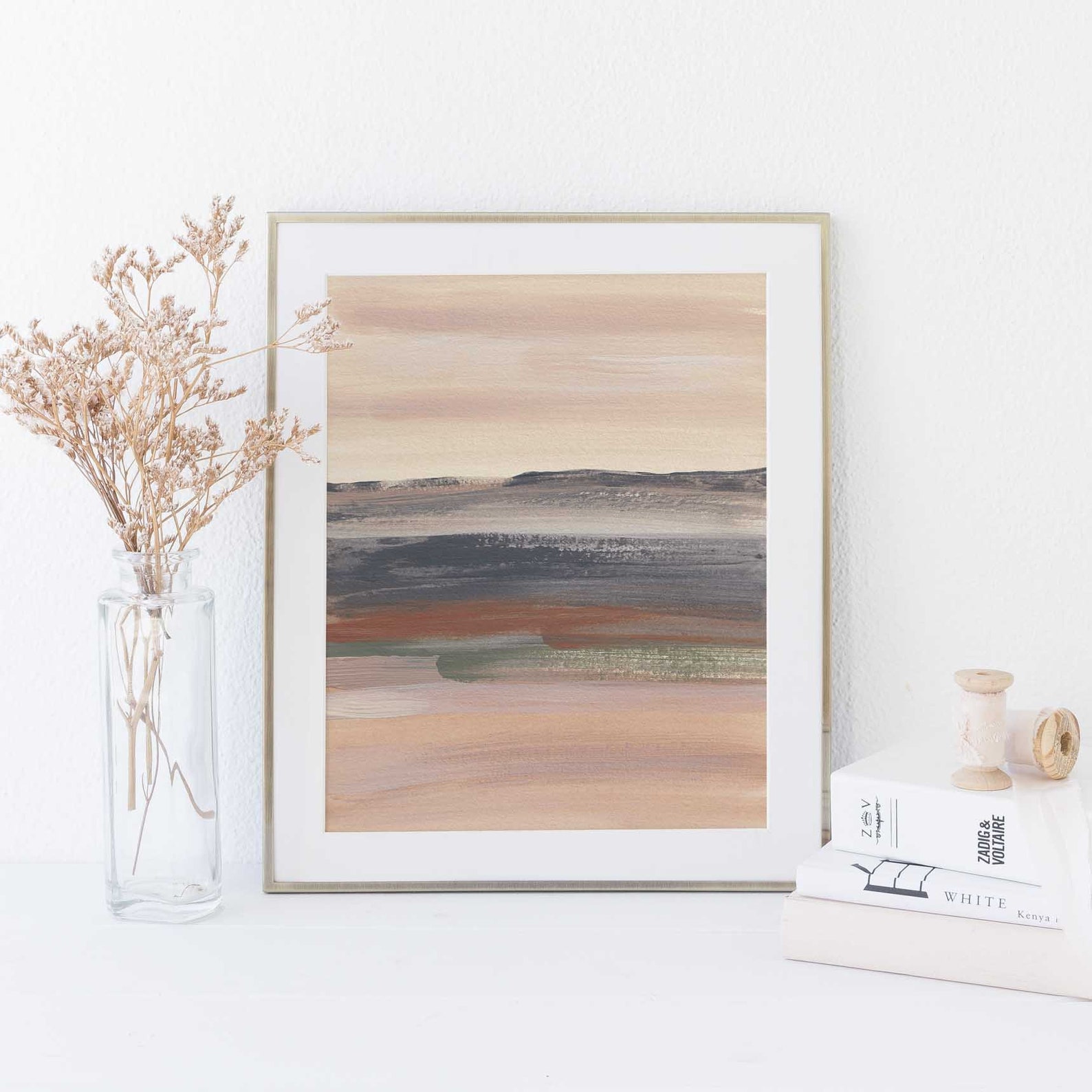 Desert Art Modern Minimalist Painting Original Abstract | Etsy