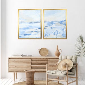 Coastal Painting Diptych | "August Daze" - Set of 2 - Art Prints or Canvases image 7