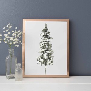 Modern Evergreen Art Fir Pine Tree Print Woodland Nursery - Etsy