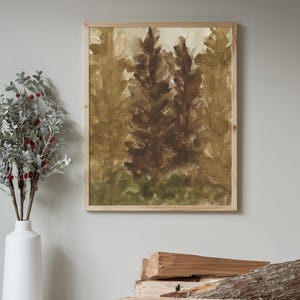 Woodland Painting | Dark Forest Watercolor Artwork for Autumn Decor and Moody Fall Wall Art | &quot;Under Cover&quot; – Art Print or Canvas