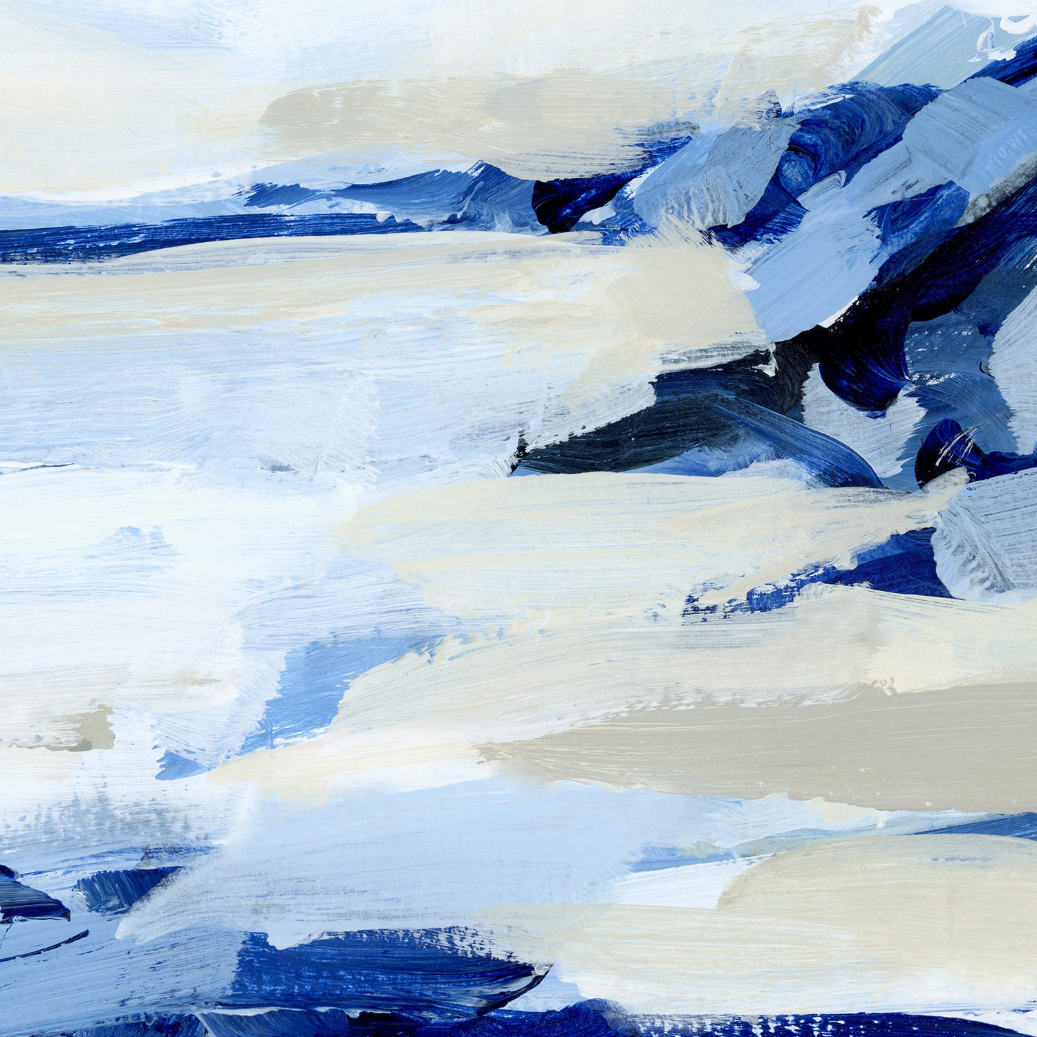 September Beachscape Blue Abstract Beachscape |