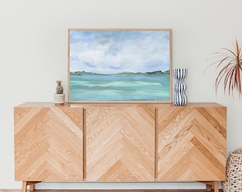 Tropical Seascape Painting | "Coastal Edge" – Art Print or Canvas
