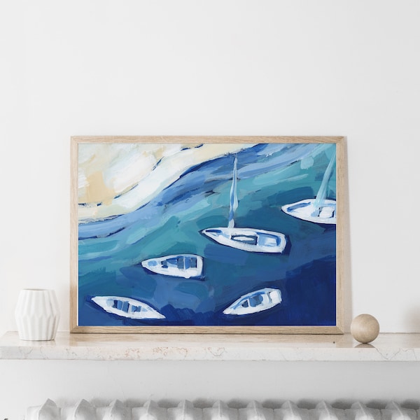 Greek Seascape Painting | "Waters of Crete, No. 2" - Art Print or Canvas