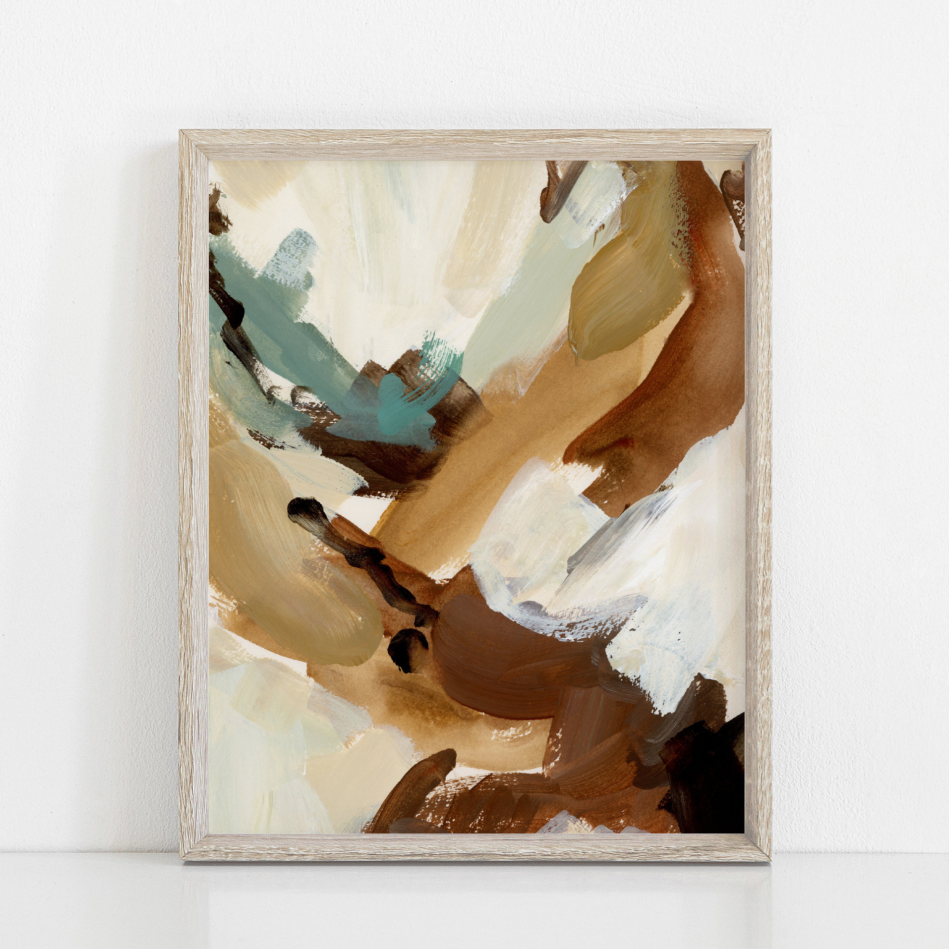 Earth Tone Painting Modern Abstract Art Contemporary Autumn Winter