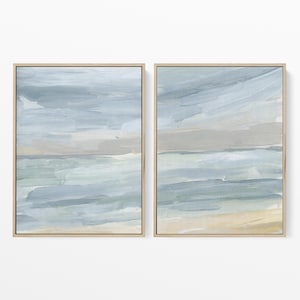 Beach House Diptych | "Summer Oceanscape" – Set of 2 – Art Prints or Canvases