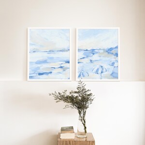 Coastal Painting Diptych | "August Daze" - Set of 2 - Art Prints or Canvases image 5