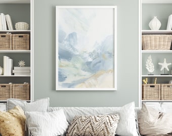 Coastal Abstract Painting | "Seaside Mist" - Art Print or Canvas