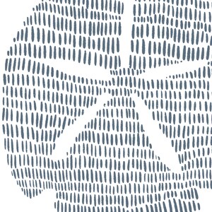 Modern Coastal Decor | Sand Dollar Art Print, Blue and White Minimalist Beach Artwork for Bathroom or Bedroom | "Minimalist Sand Dollar" image 16