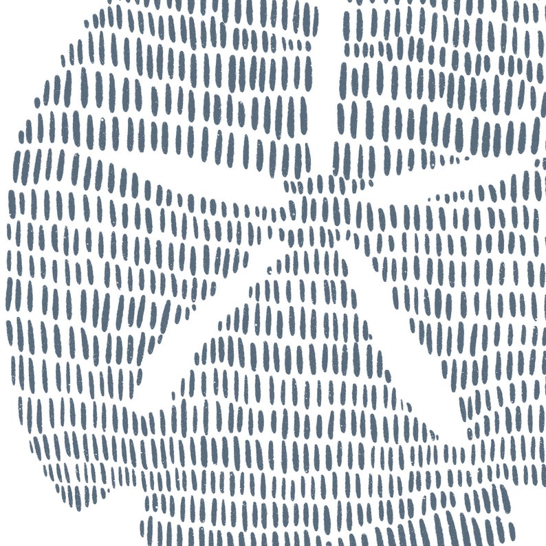 Modern Coastal Decor | Sand Dollar Art Print, Blue and White Minimalist Beach Artwork for Bathroom or Bedroom | "Minimalist Sand Dollar" image 16