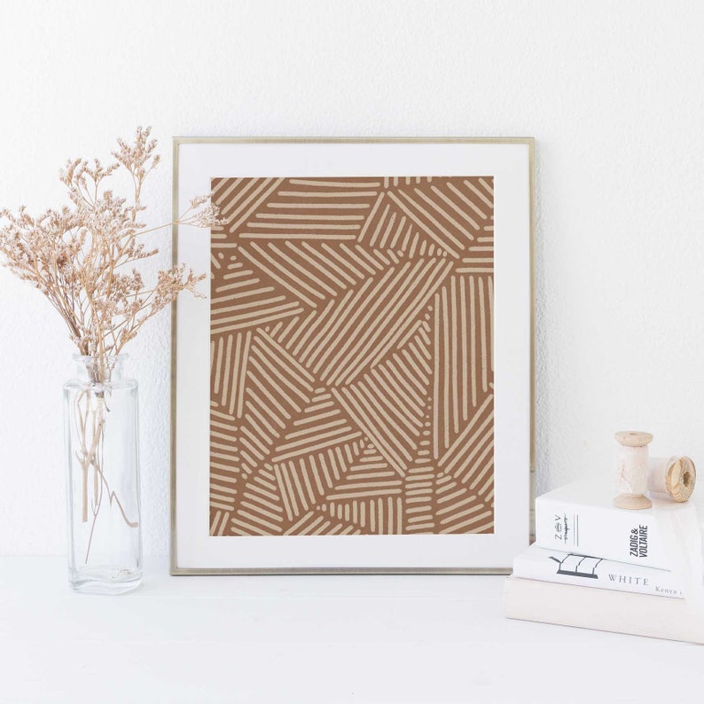 Rust Print Burnt Orange Wall Art Modern Minimalist Decor Etsy