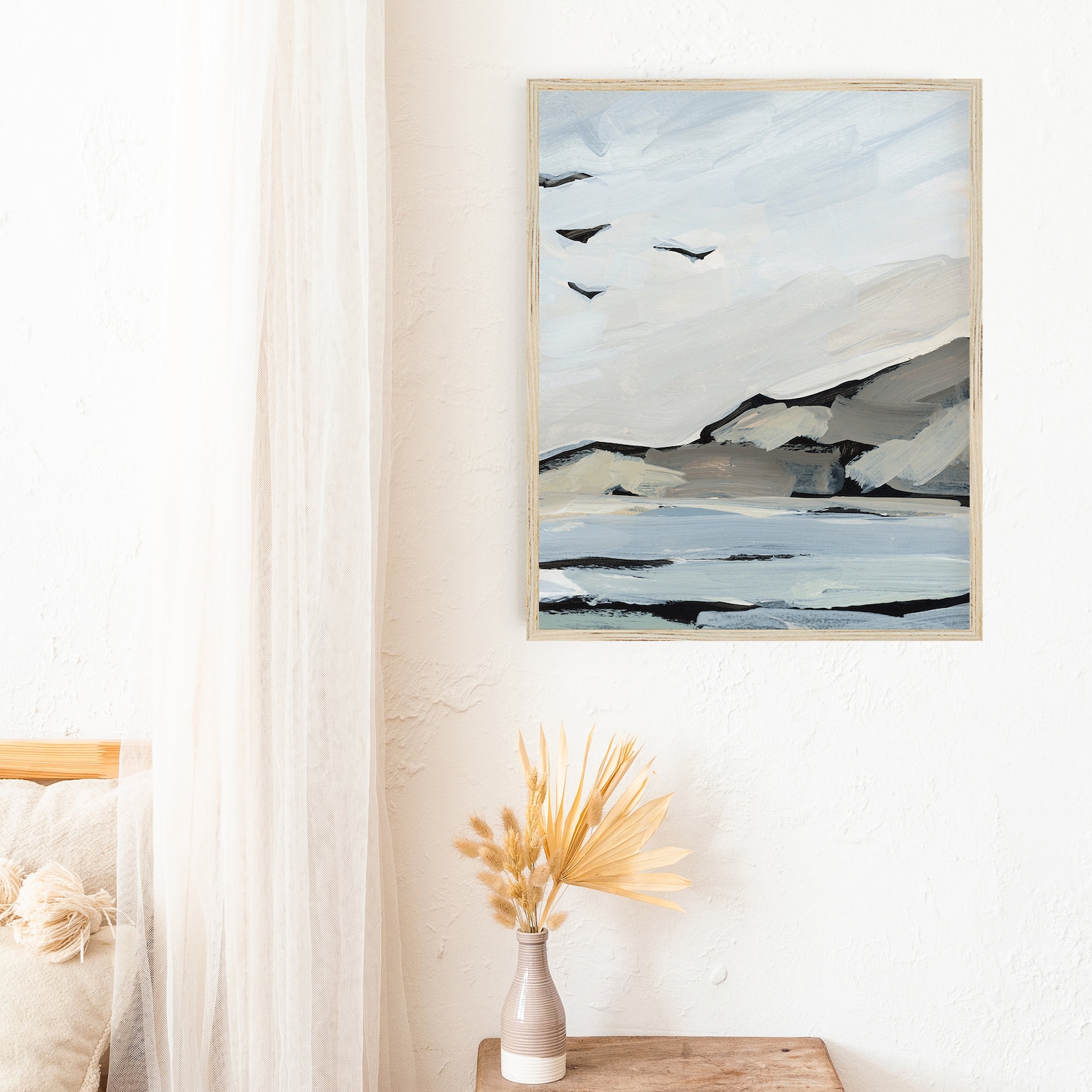 Oceanscape Painting Modern Beach Nursery Artwork Ocean Decor Etsy