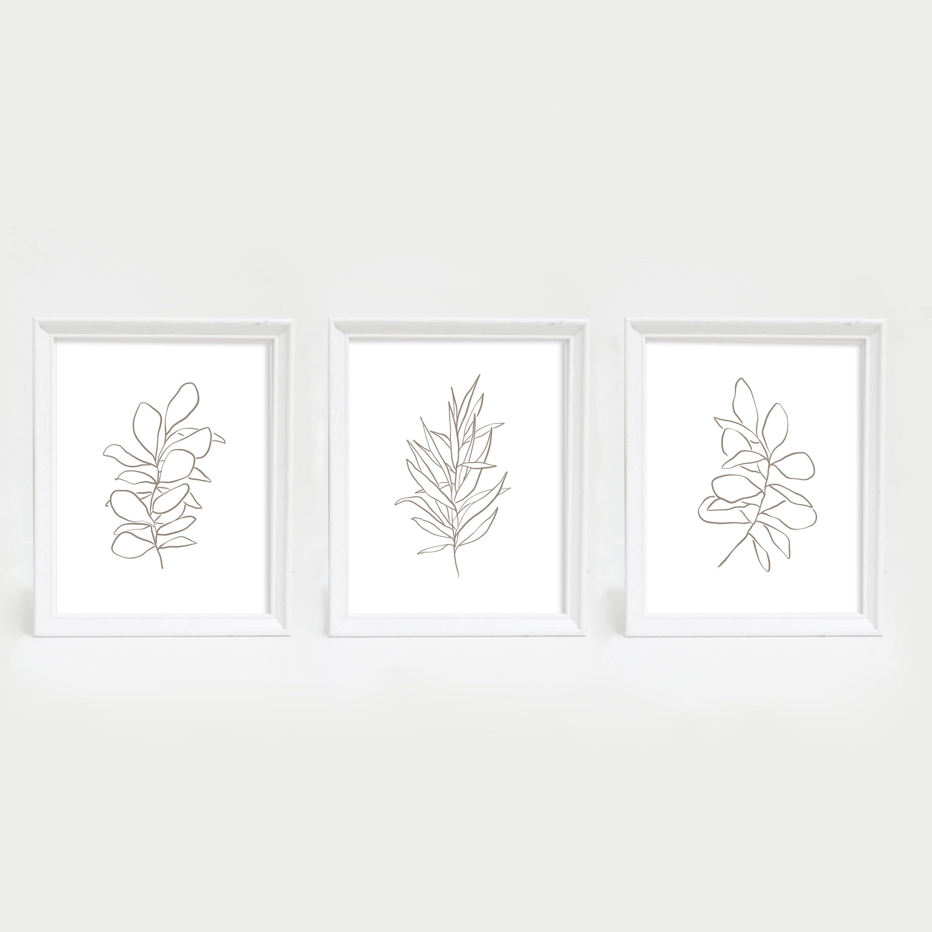 Eucalyptus Triptych Print Set Silver Dollar Plant Botanical | Etsy