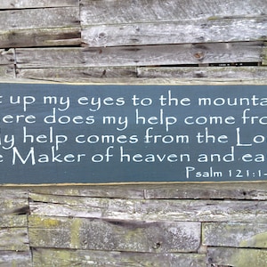 Psalm 121 Wooden Sign