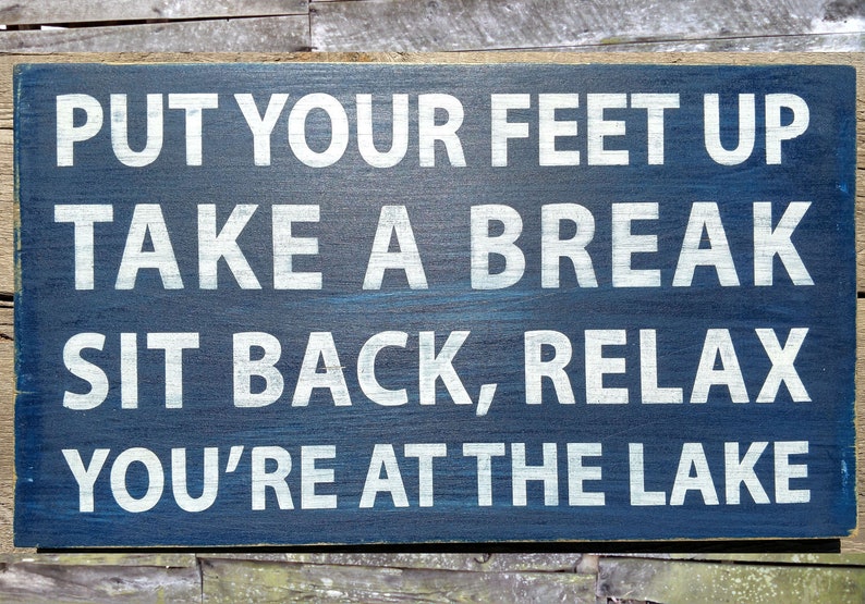 Put Your Feet up Wooden Sign Etsy