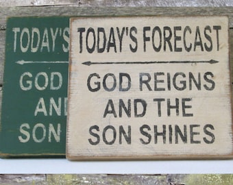 Today's Forecast Wooden Sign