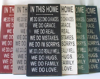 In This Home Wooden Sign