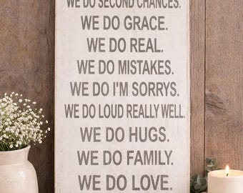 In This Home Wooden Sign