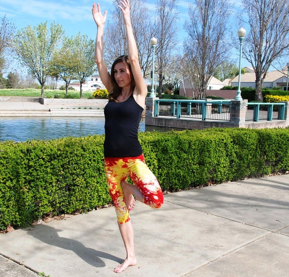 Crop Yoga Leggings by Splash Dye 
