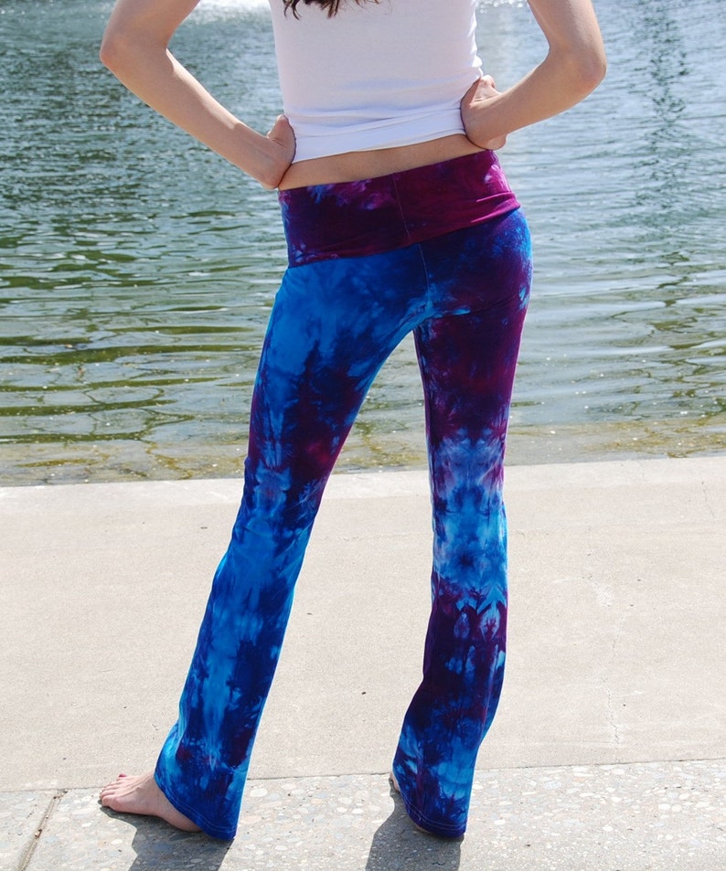Purple Tie Dye Yoga Pants 32 Inseam. Sizes XXS-6XL Hand | Etsy