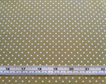 Cotton Poplin Fabric - Rose and Hubble - Green 3mm Spot - Sewing Craft Material Bags Dressmaking Quilting - UK Seller