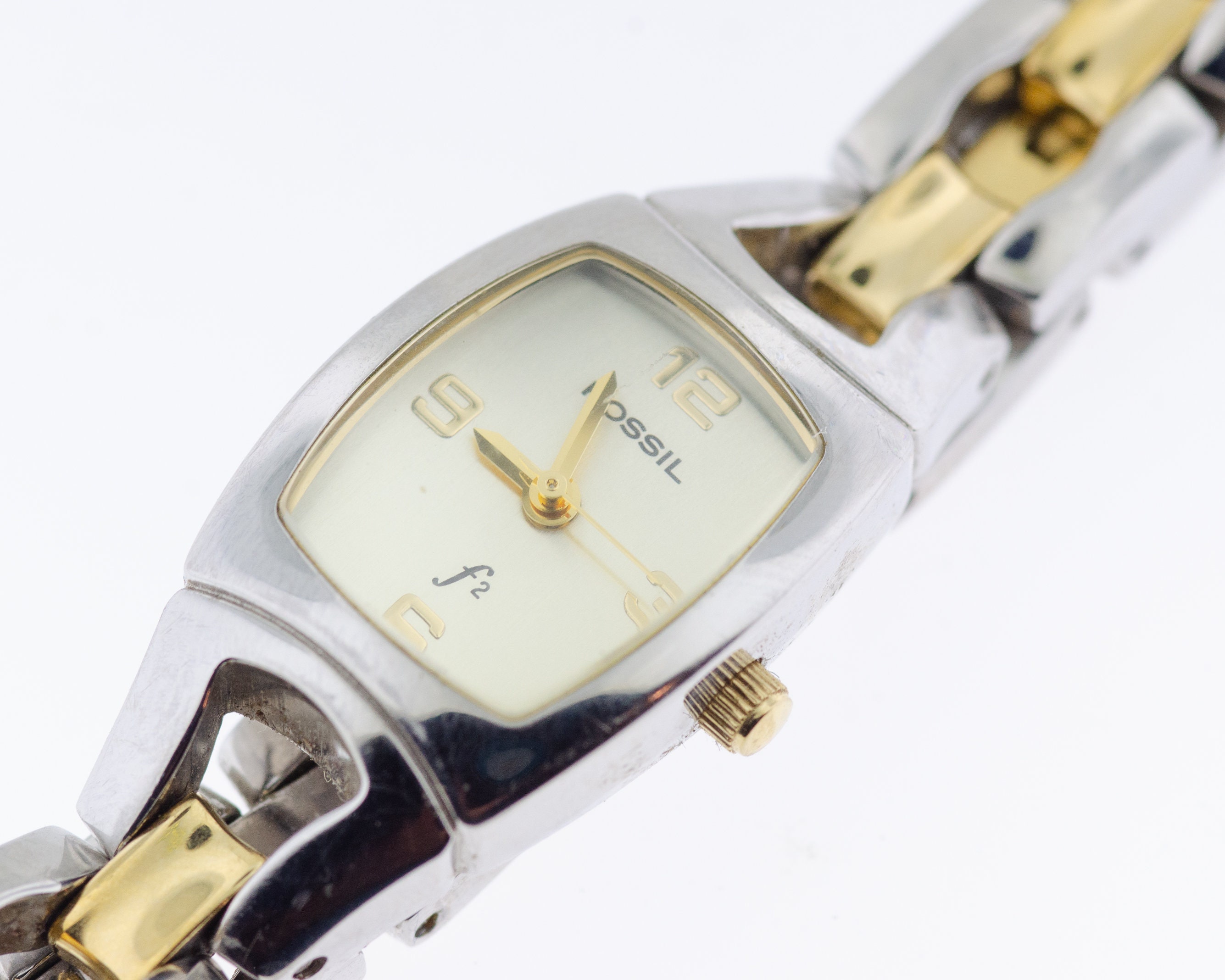 Vintage Fossil F2 ES-9889 Two Tone 