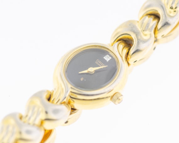 Vintage Citizen Quartz 3220-S32909 Gold 