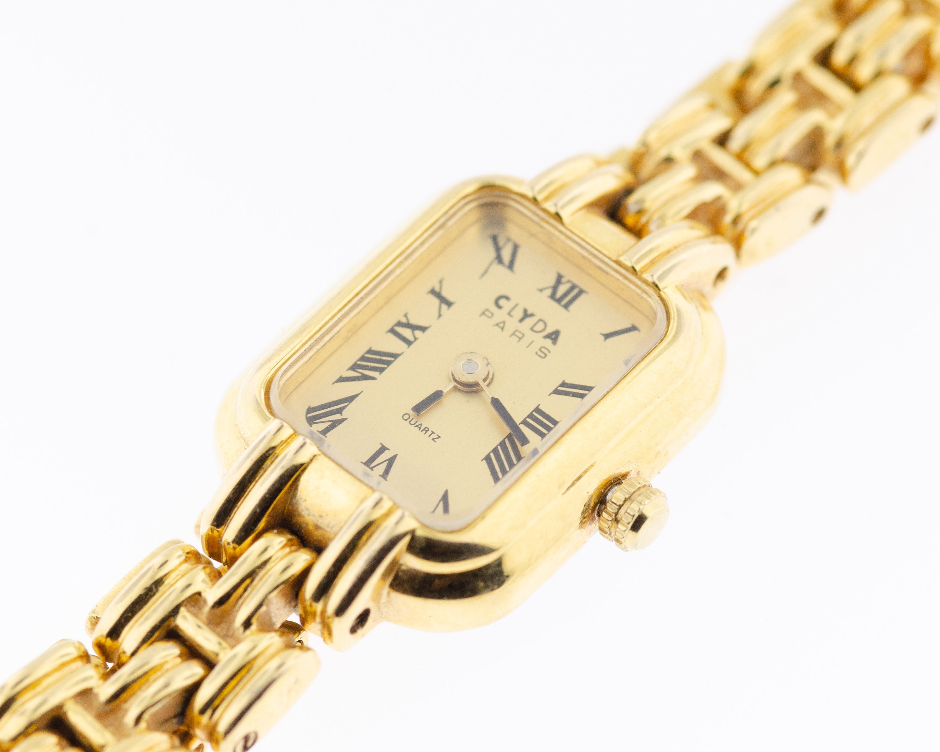 Vintage Clyda Paris Gold Tone Quartz Watch